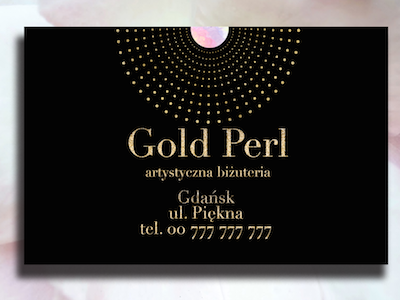 Business card - Gold Perl