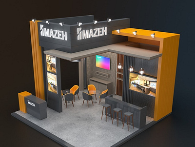 MAZEH EXHIBITION STAND C2 36 Sqm 3d booth exhibition graphic design