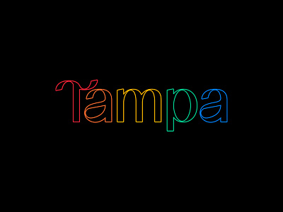 Tampa Pride branding feminine florida gay gaypride lgbtq lockup logo logotype masculine monoline organic pride rainbow rebrand st pete tampa tampa bay type typography