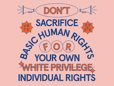 Basic Human Rights biden biden harris 2020 blm dribbble election geometric human rights lgbt lgbtq monoline type typography vintage vote