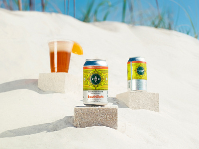 Southlight beach beer beer can branding citrus dribbble fish florida illustration ipa monoline package design packaging pattern photoshoot st pete