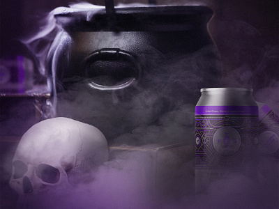 Witchcrafted beer beer can dribbble fish florida monoline nautical new orleans package design packaging pattern skull spooky st pete stout voodoo witchcraft