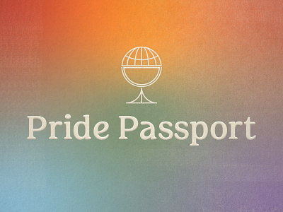 Pride Passport cocktail florida globe gradient icon lgbt lgbtq logo monoline passport pride pride month rainbow st pete tampa bay travel type typography vintage