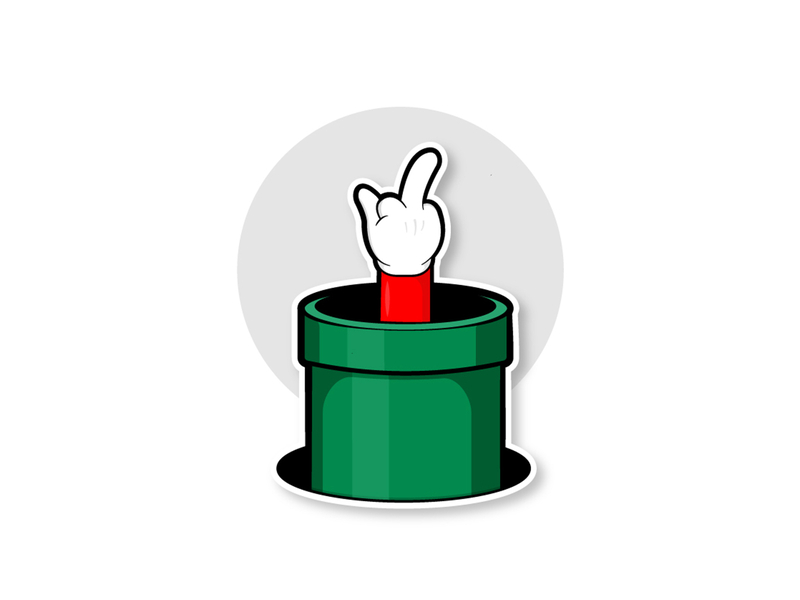 Bye fuck trump icon illustration just for funsies mario mario bros mario pipe middle finger monday nintendo pipe st pete super mario super nintendo tampa trump