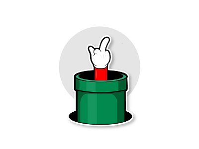 Bye fuck trump icon illustration just for funsies mario mario bros mario pipe middle finger monday nintendo pipe st pete super mario super nintendo tampa trump