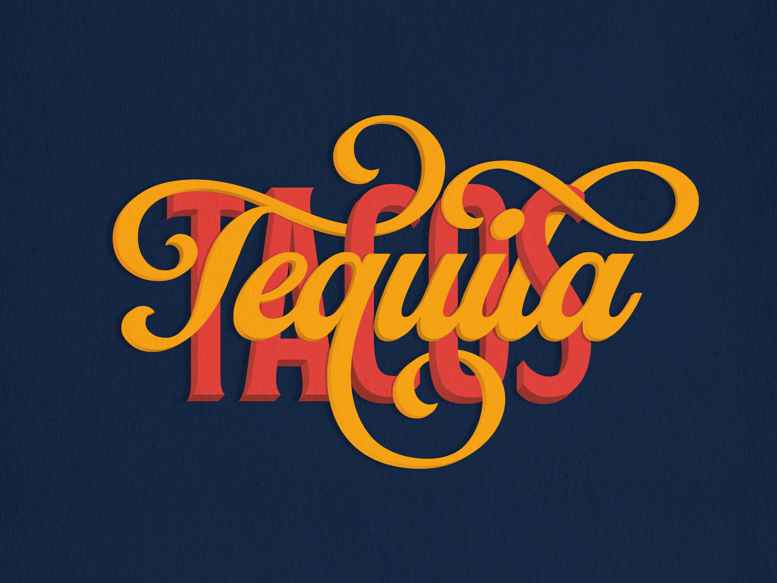 Tacos & Tequila cinco de mayo custom type florida happy hour illustration logotype margarita mexican retro st pete taco tacos tampa tequila texture type typography vintage