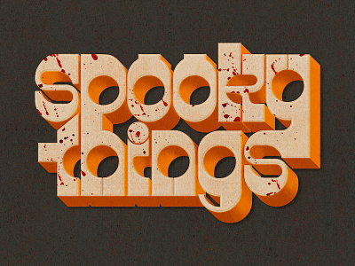 Spooky Things blood fall festive geometric halloween holiday lockup retro scary spooky st pete tampa tampa bay texture type typography vintage