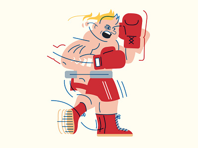 Comin' Out Swinging abstraction boxer boxing game face hello motion punch swing
