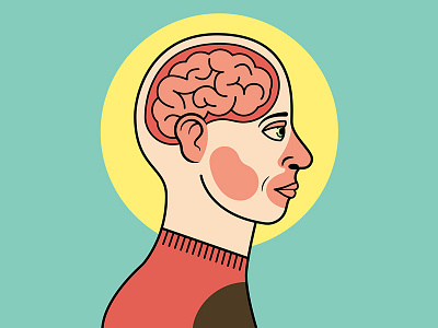 Anatomy-ish anatomy brains face profile vector