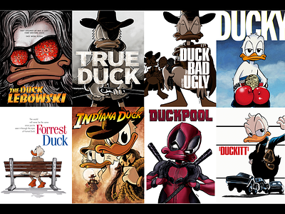 Duck Movie Posters cartoon comic digital painting drawing illustration