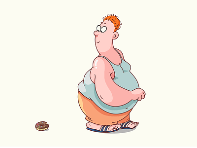 Man sees donut adobe illustrator illustration illustrator vector illustration vectorart