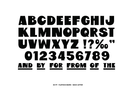 Flatface Beams - Display Font