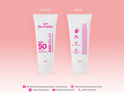 Lotion Packaging Design graphic design