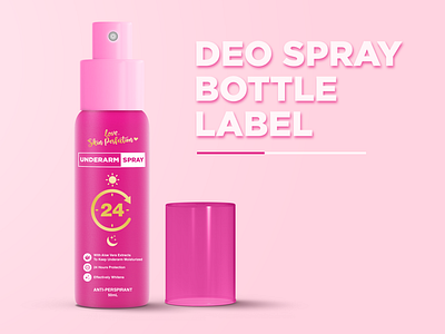 Deo Spray Bottle Label Design