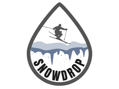 Ski mountain logo | Snowdrop design graphic design logo