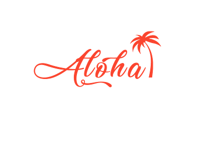Hand Lettering Logo | Aloha branding design graphic design logo