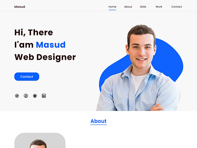 Awesome Portfolio Website Design branding design illustration landing page ui website design website design ideas xd to html