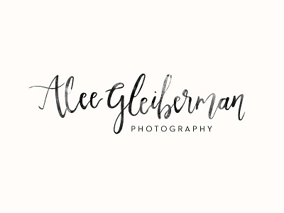 Alee Gleiberman Logo brand flowy handlettered handlettering ink logo minimal photography script watercolor
