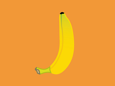Letter J alphabet banana design drop cap food illustration illustrator j letter typeface typography vector