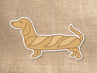 Baguette Dog baguette contest dachshund dog france playoff rebound sticker mule stickers wiener dog