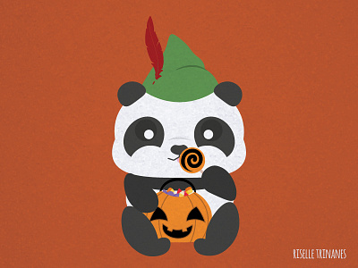 Halloween Candy candy cute design halloween october panda peterman pumpkin vector