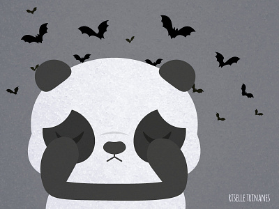 Bats! bats challenge cute design halloween love october panda simple vector