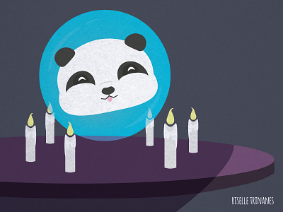 Crystal Ball creataday cute doodle halloween haunted mansion illustration october panda simple vector