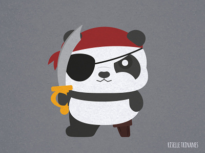 Argh! creataday cute doodle halloween illustration october panda pirate simple vector