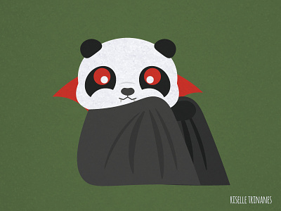 Dracula creataday cute doodle halloween illustration october panda simple vampire vector