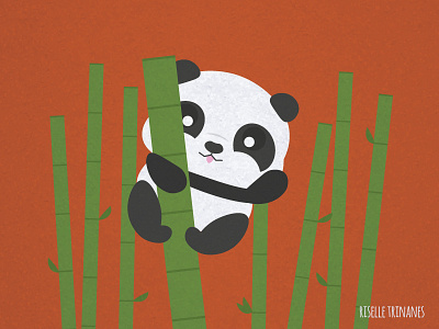 Goodbye creataday cute doodle halloween illustration october panda simple vector