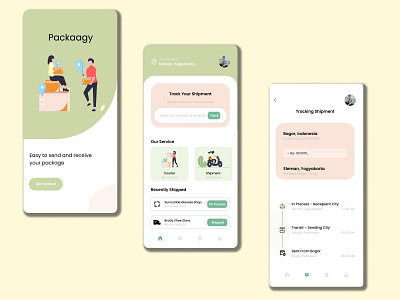 Packaagy - Delivery Package App delivery illustration moblie app package shipment ui