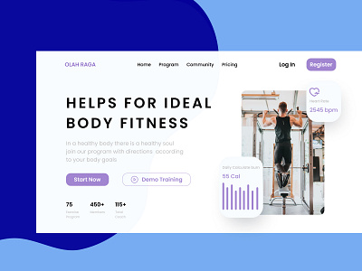 OLAH RAGA - Fitness Studio Landing Page