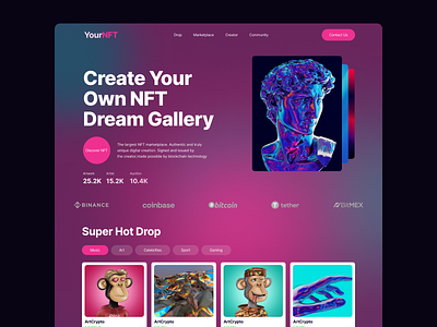 NFT Marketplace Landing Page