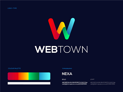 Webtown - Logo Design + Brand Identity branding design illustration illustrator logo typography ui ux web website