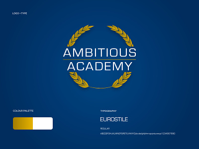 Ambitious Academy - Logo Design + Brand Identity branding design illustration illustrator logo typography ui ux web website