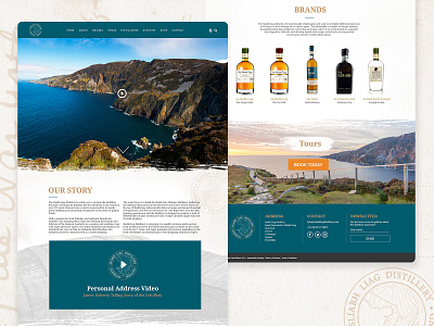 Sliabh Liag Distillery adobe xd alcohol business design donegal drink ecommerce ireland ui ux web webdesign website whiskey