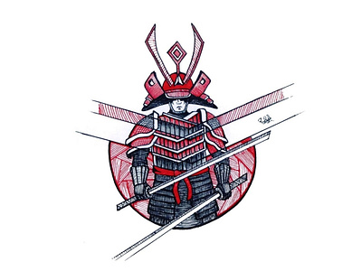 Samurai branding design graphic design illustration logo ui ux vector