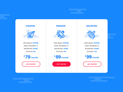 Pricing Table illustration outline pricing pricing table table ui