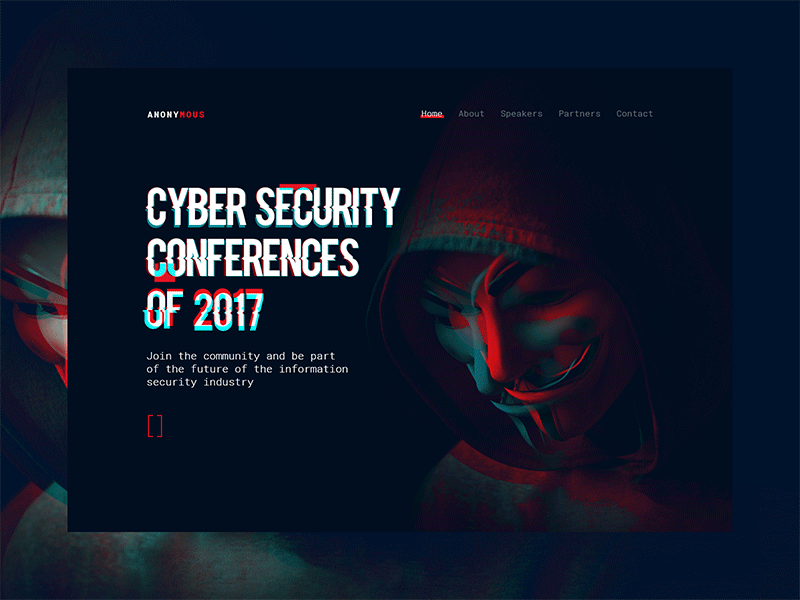 Cyber Conferences Website conferences gif glitch hacker security ui website