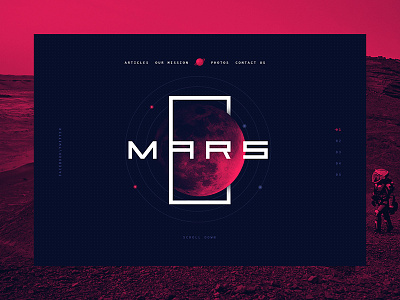 Mars Website cosmos duotone mars space ui web website