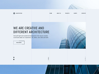 Architecture Website architecture building minimal ui ux web website