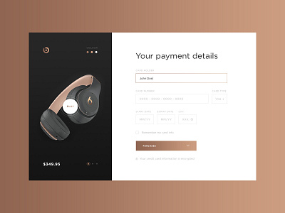 Daily UI #002 - Credit Card Checkout