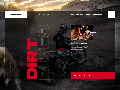Daily UI #003 - Landing Page bike daily daily ui daily ui 003 design dirt dirtbike ui ux web website