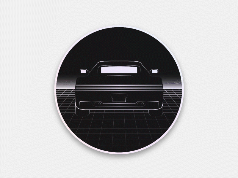 Ferrari Testarossa Hologram Sticker 🏎️ 80s ae car ferrari future gif hologram illustration neon outrun print racing sci fi sticker sticker design synthwave testarossa vector vintage
