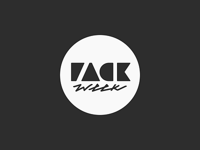 Packweek logo | Monochrome clothing brand black and white brand identity branding clean clothing fashion fashion branding geometric lettering logo logotype minimal monochrome typogaphy wordmark