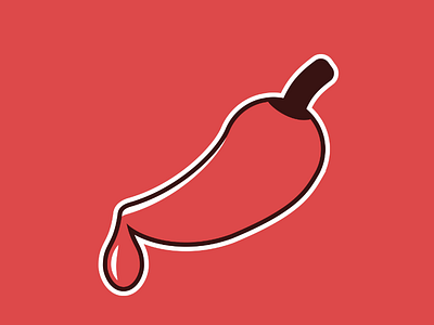#39 // PIQUANT blood minimal pepper piquant sticker