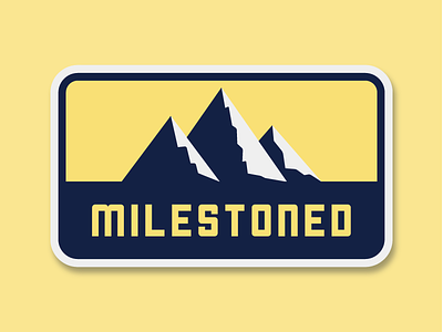 Milestoned sticker (Sticker Pack #1) achievement milestones minimal mountain sticker top vintage