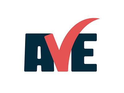 Ave. Logo Design. ave job logo minimal platform tick vacancy