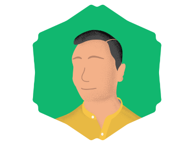 Personal avatar. avatar face green illustration minimal person texture yellow