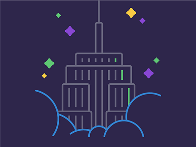 Empire State Building illustration.